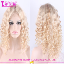 Chine wholesale haut de gamme blonde plein lacet perruque cheveux brésiliens vierge non transformés blonde perruque de cheveux humains